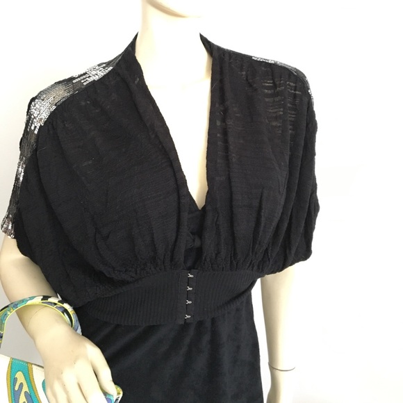 Free People cardigan style shrug with sequined shoulders size Small - Picture 2 of 3